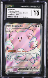 ‼️Pokemon Blissey ex 201/167: Twilight Masquerade Holo GRADE 10! SHOOT OFFER💨