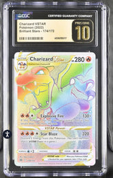 ‼️Charizard VSTAR Pokémon (2022) Brilliant Stars - 174/172~ GRADE 10 PRISTINE!💨