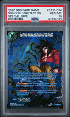 ‼️DBS Card Game Son Goku Protector of the Earth Vermilion PSA GRADE 10~FAST SHIP