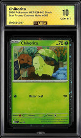 π Chikorita (Cosmos Holo) Mega Evolution Promo Holo MBA GRADE 10! SHOOT OFFERπ¨
