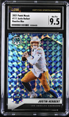 ‼️2021 Panini Mosaic Justin Herbert #111 Reactive Blue Mosaic Prizm SHOOT OFFER