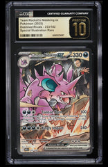 ‼️2025 Pokemon Destined Rivals Team Rocket's Nidoking ex #233 CGC 10 PRISTINE💨