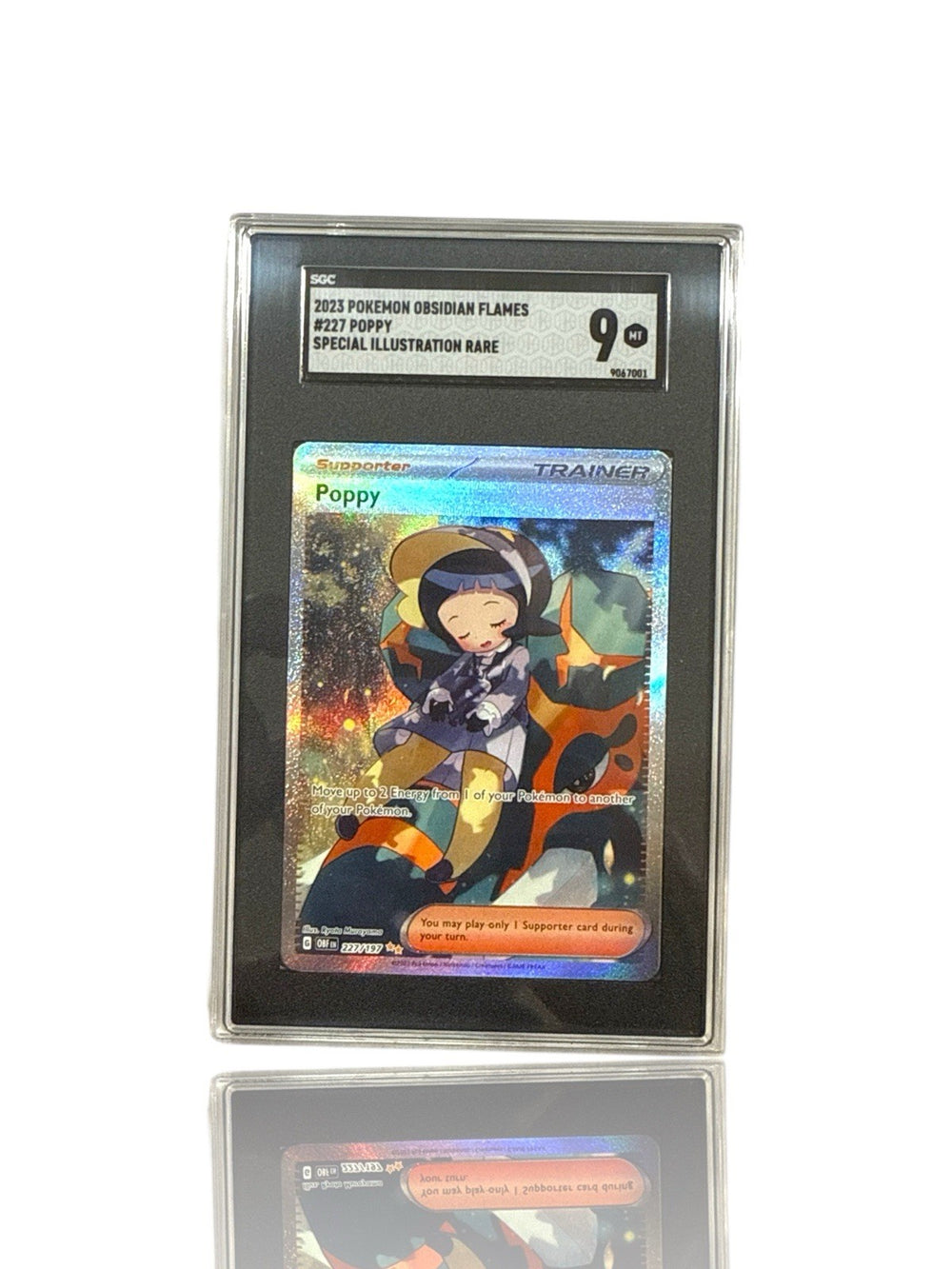 ‼️Pokemon Poppy 227/197: Obsidian Flames Holo GRADE 9! FAST SHIP~SHOOT OFFER💨