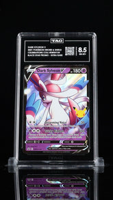 ‼️DARK SYLVEON V 2021 POKÉMON SWORD & SHIELD CELEBRATIONS COLL TAG GRADE 8.5💨