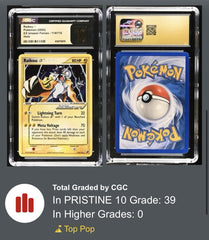🌟Raikou EX Unseen Forces 114~Pokemon GOLD STAR PRISTINE 10 GOLD LABEL TOP POP💨