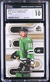 ‼️2022-23 SP Game Used #18 Jason Robertson Gold GRADE 10~POP 1! FAST SHIPPING💨