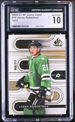 ‼️2022-23 SP Game Used #18 Jason Robertson Gold GRADE 10~POP 1! FAST SHIPPING💨