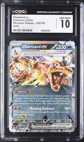 π₯ Charizard ex 125/197 Pokemon Obsidian Flames Holo~ GRADE 10~ Shoot Offerπ¨