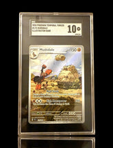 ‼️2024 POKEMON TEMPORAL FORCES #175 MUDSDALE ILLUSTRATION RARE GRADE 10!💨