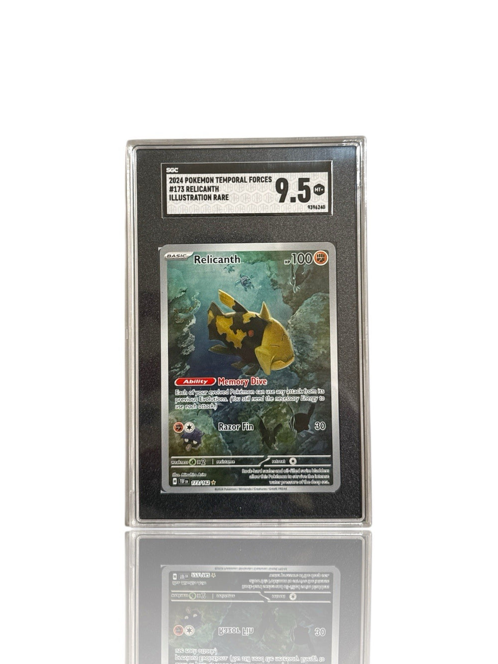 ‼️Pokemon Relicanth 173/162: Temporal Forces GRADE 9.5~FAST SHIP~SHOOT OFFER!💨