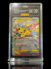 💎 Pikachu ex #057 Ascended Heroes Holo TAG 10 PRISTINE MBA GOLD DIAMOND!💨
