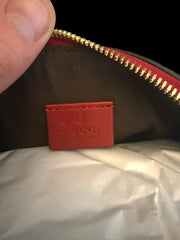 ❤️ RARE NEW GUCCI Red Guccissima Cosmetic Pouch W/ Box~ FAST SHIP SHOOT OFFER💨
