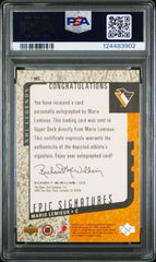 ‼️2000 U.D. LEGENDS MARIO LEMIEUX EPIC SIGNATURES PSA 8~VIBRANT BLUE AUTO POP 4