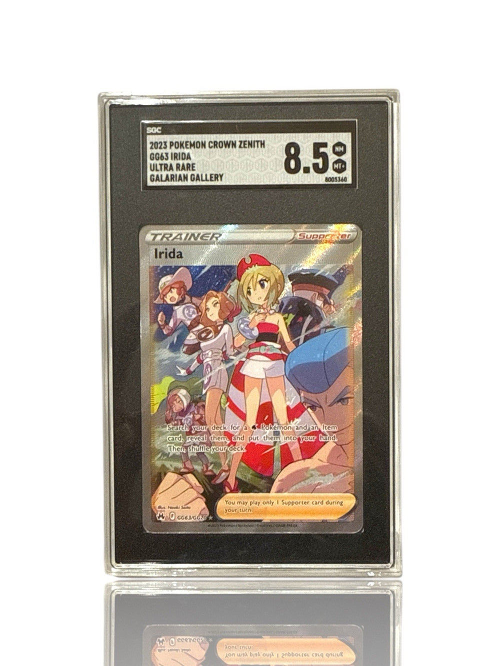 ‼️Pokemon Irida GG63/GG70 Crown Zenith: Galarian Gallery Holo GRADE 8.5!💨