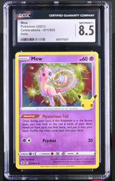 ‼️Mew 011/025 Celebrations Holo GRADE 8.5! SHIPS FAST SAME DAY! SHOOT OFFER💨