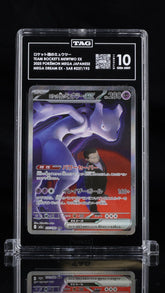 🚨 Team Rocket's Mewtwo ex #237 JPN~ TAG GRADE 10! SAME DAY SHIP SHOOT OFFER!💨
