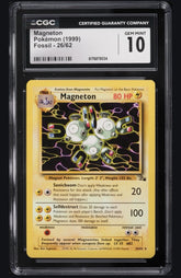 🔥 Magneton 26/62 Pokemon Fossil~ GRADE 10! FAST SHIP SHOOT OFFER💨