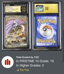 ⚡️ Raging Bolt ex #166 Prismatic GRADE 10 PRISTINE GOLD LABEL LOW TOP POP!💨
