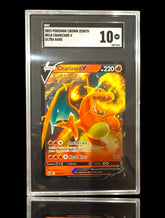 ‼️Pokemon Charizard V 018/159 Crown Zenith Holo GRADE 10! SHIPS SAME DAY!💨