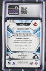 ‼️2022-23 UD JAKE SANDERSON Black Diamond Rookie Team Logo Jumbo GRADE 9~POP 1💨