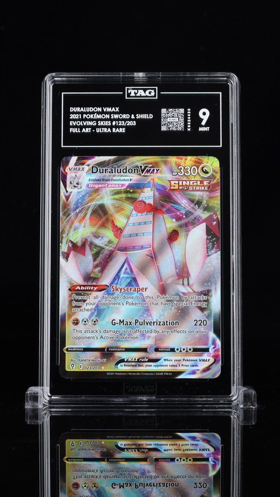 ⚠️Duraludon VMAX 123/203 Evolving Skies Holo~TAG GRADE 9~FAST SHIP SHOOT OFFER💨