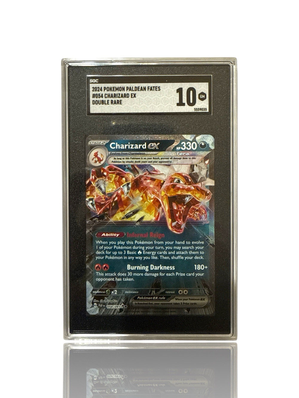 ‼️Pokemon Charizard ex 054/091: Paldean Fates Holo GRADE 10! SHOOT OFFER!💨
