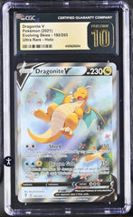‼️Pokemon Dragonite V #192 Evolving Skies Holo GRADE 10 PRISTINE~GOLD LABEL💨