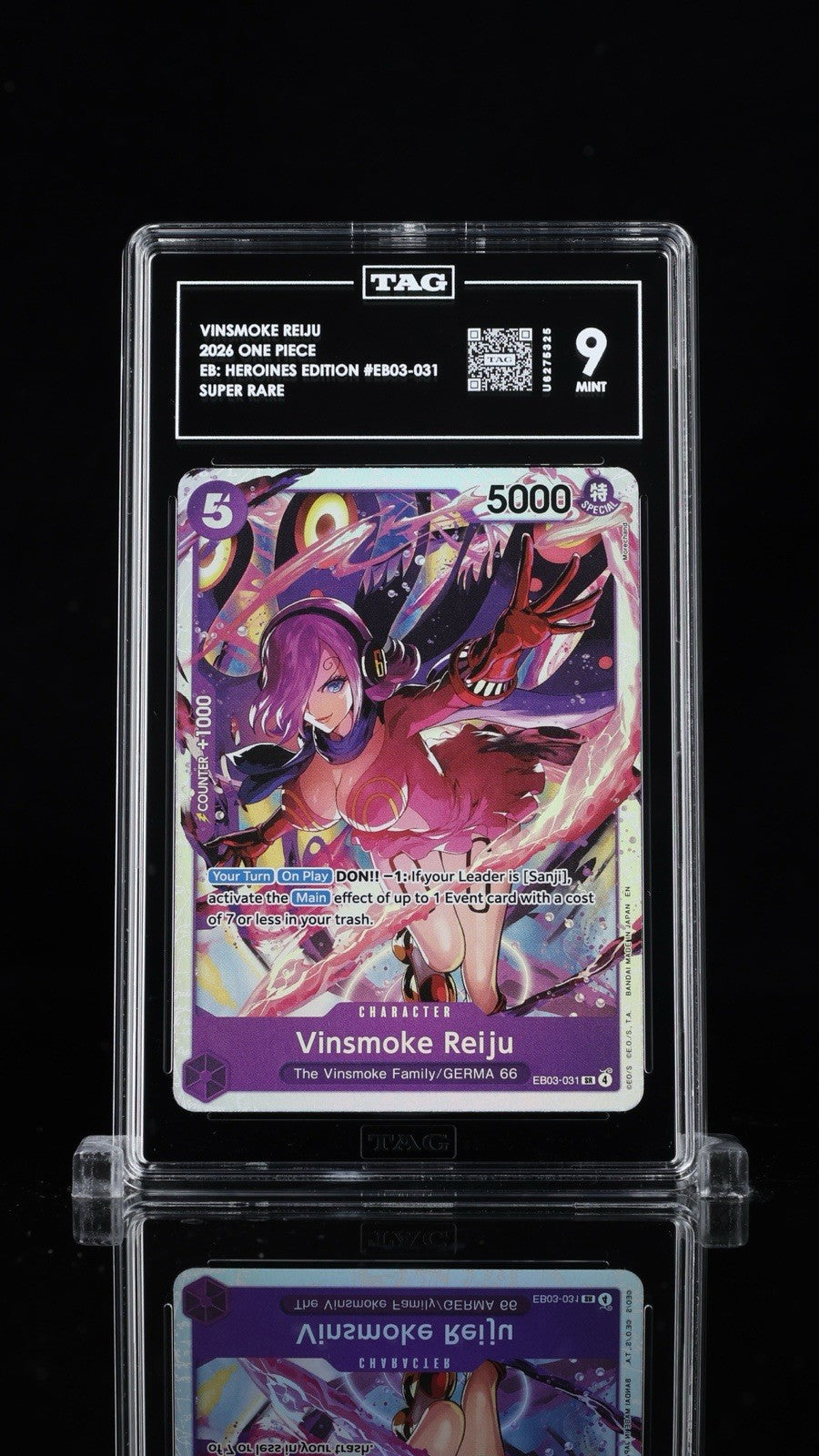 ‼️ Vinsmoke Reiju EB03-031 One Piece Heroines~ TAG GRADE 9~ SHOOT OFFER!💨