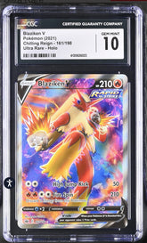 ‼️Blaziken V Pokémon (2021) Chilling Reign - 161/198 GRADE 10~SHIPS FAST 💨