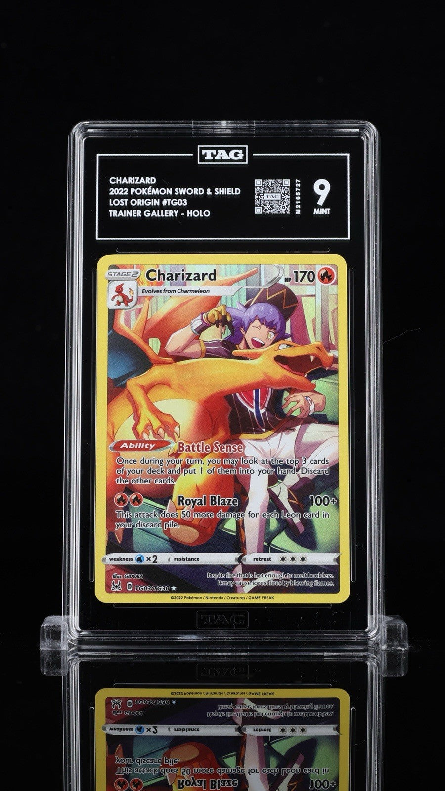 🔥 Charizard TG03 Lost Origin Trainer Gallery~ TAG GRADE 9! SHOOT OFFER!💨