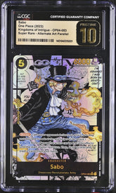 🔥ONE PIECE SABO MANGA~ OP04-083 Kingdoms of Intrigue~CGC 10 PRISTINE GOLD LABEL
