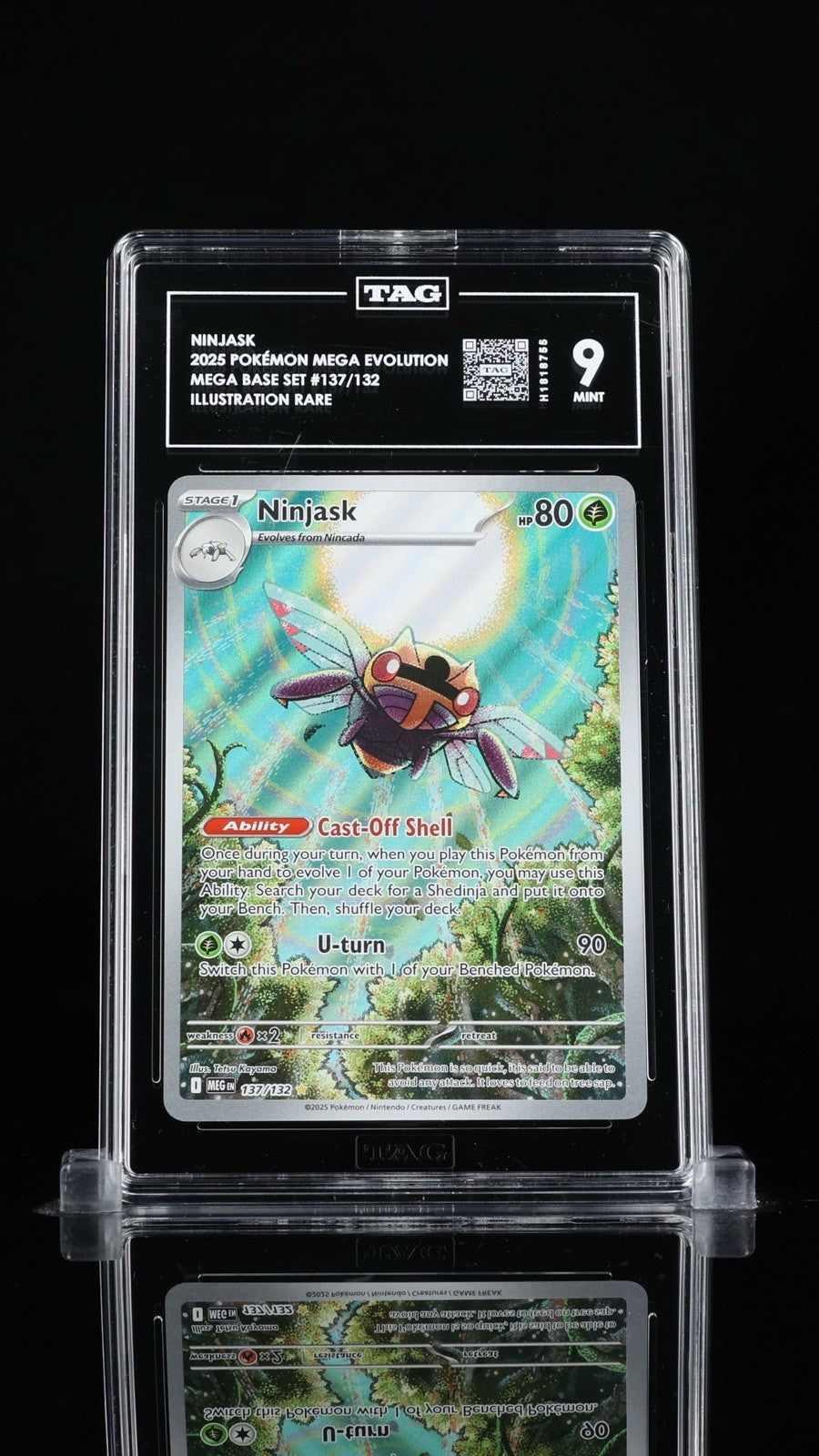 🐝Ninjask 137/132: Mega Evolution TAG GRADE 9! SAME DAY SHIP~SHOOT OFFER!💨