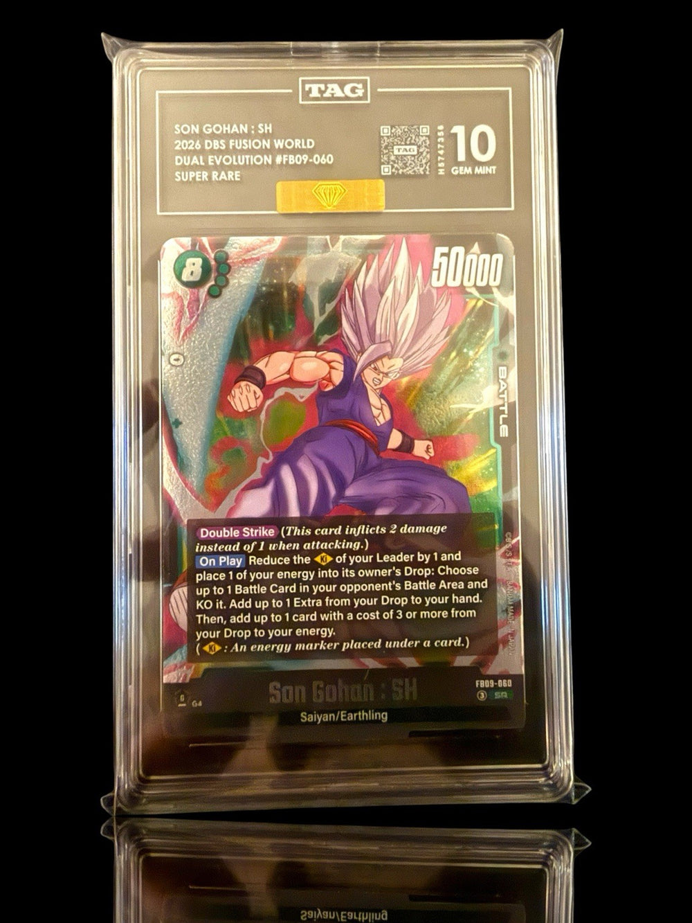 🚨 DBS TCG~Son Gohan:SH~ Dual Evolution~TAG GRADE 10~PRISTINE GOLD DIAMOND MBA💎