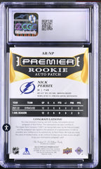 ‼️2022-23 Upper Deck Premier Acetate Rookie Auto Patch Nick Perbix Gold 15/65💨