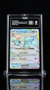 ‼️Vaporeon ex 023/131 Sv: Prismatic Evolutions Holo TAG GRADE 8! SHIPS FAST!💨