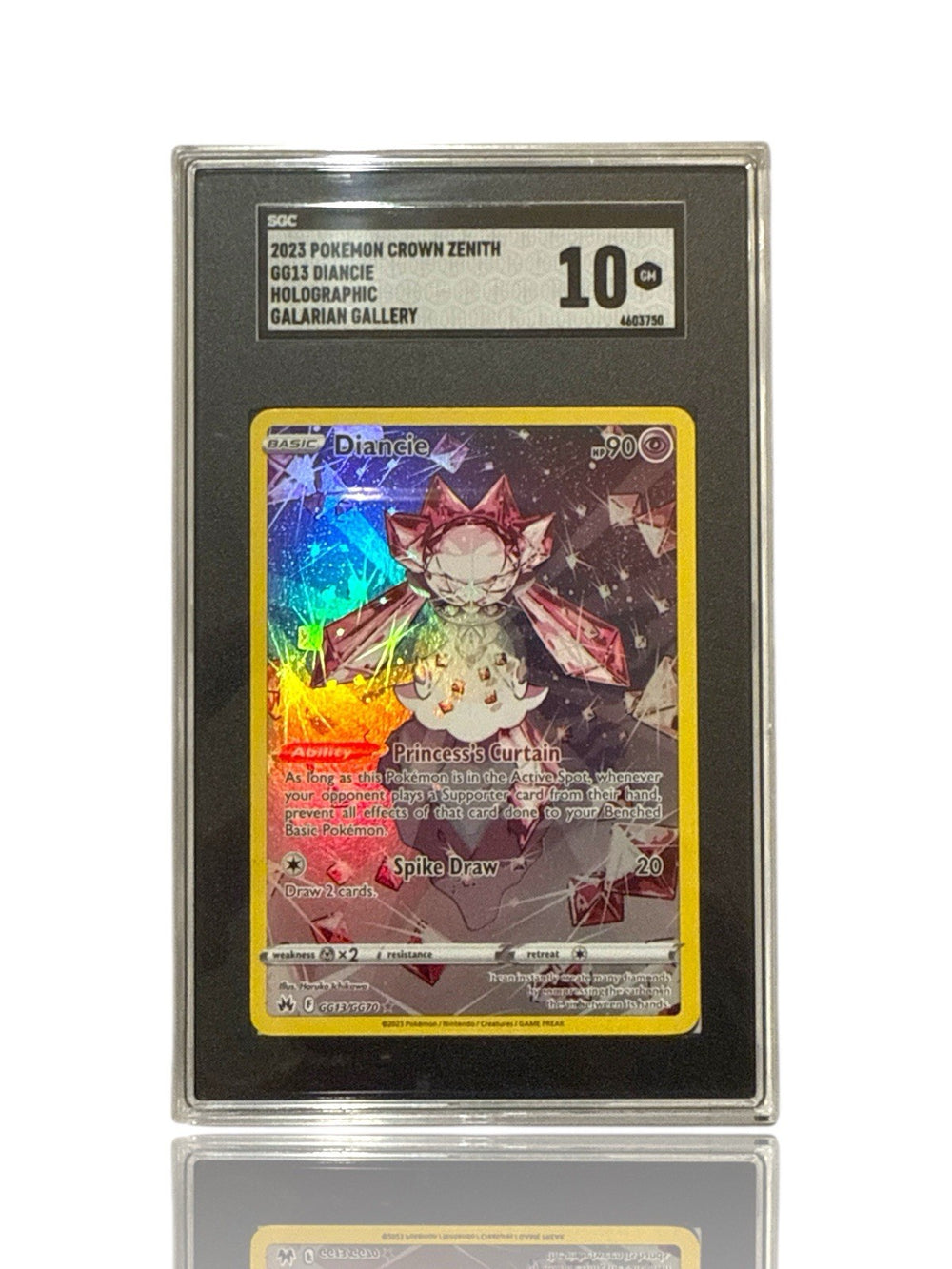 ‼️Pokemon Diancie GG13/GG70 Crown Zenith: Galarian Gallery Holo GRADE 10!💨