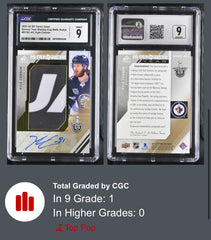 ‼️2021 SP Game Used Banner Year Stanley Cup Relic Auto Kyle Connor CGC 9~POP 1💨