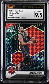 ‼️2020-21 Panini Mosaic - Zach LaVine #66 Genesis Mosaic Prizm POP 1💨 GRADE 9.5