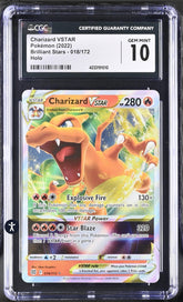 ‼️Charizard VSTAR Pokémon (2022) Brilliant Stars - 018/172 Holo GRADE 10💨