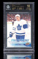 💎 2016-17 UD Canvas Young Guns Auston Matthews #C211 (RC) BLACK LABEL 10💨