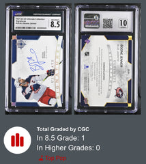 ‼️2021-22 UD Ultimate Collection Signatures Boone Jenner~GRADE 8.5~AUTO 10~POP 1