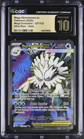‼️Mega Abomasnow ex 157 Mega Evolution Holo CGC 10 PRISTINE GOLD LABEL TOP POP💨