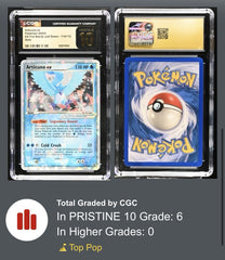 💎Articuno ex #114 FireRed & LeafGreen CRACKED ICE PRISTINE 10 GOLD LABEL POP 6