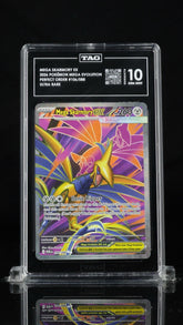 ๐ Mega Skarmory ex 106 Pokemon Perfect Order Holo TAG GRADE 10 TOP RANKED!๐จ