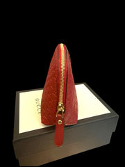 ❤️ RARE NEW GUCCI Red Guccissima Cosmetic Pouch W/ Box~ FAST SHIP SHOOT OFFER💨