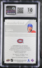 ‼️2022-23 Upper Deck Stature - Wunderkind Jordan Harris #W-18 AUTO 10~POP 1💨