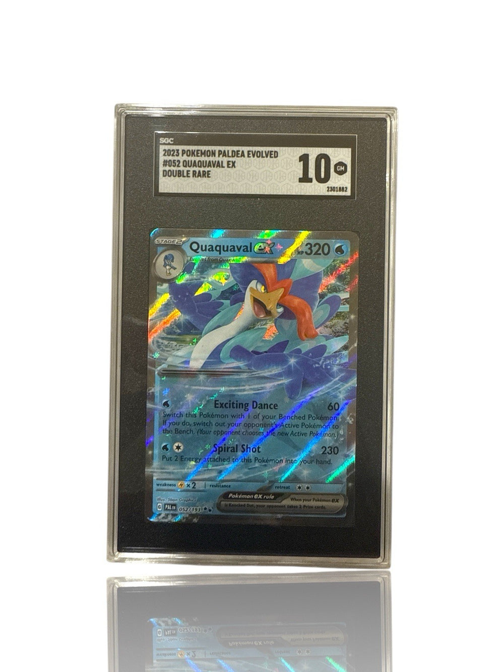 ‼️Pokemon Quaquaval ex 052/193: Paldea Evolved Holo GRADE 10~ SHOOT OFFER!💨