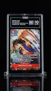 ‼️Monkey.D.Luffy - OP14-013 OP14-013 The Azure Sea's Seven Foil~TAG GRADE 10!💨
