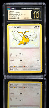 π Swablu SV42 Hidden Fates Shiny Vault Holo GRADE 10 PRISTINE GOLD LABEL!π¨