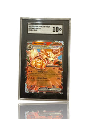 ‼️Pokemon Arcanine ex 032/198: Scarlet & Violet Holo GRADE 10~SHOOT OFFER!💨
